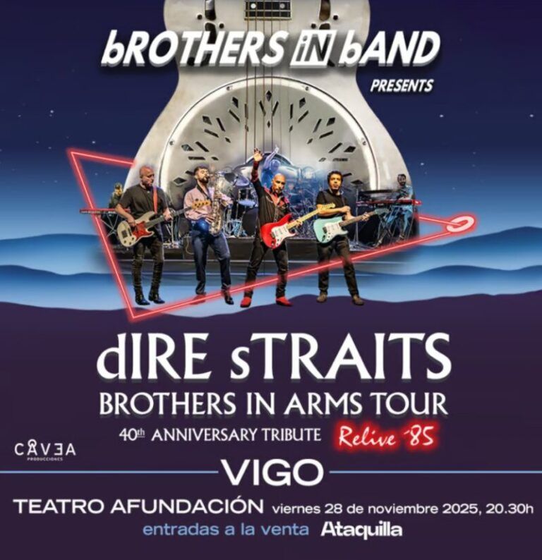 El grupo tributo Brothers in Band celebra en el Teatro Afundación el cuadragésimo aniversario del álbum Brothers in Arms de Dire Straits