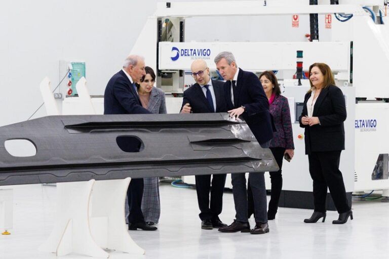 Alfonso Rueda destaca a Delta Vigo como ejemplo de innovación industrial y motor del sector aeroespacial gallego