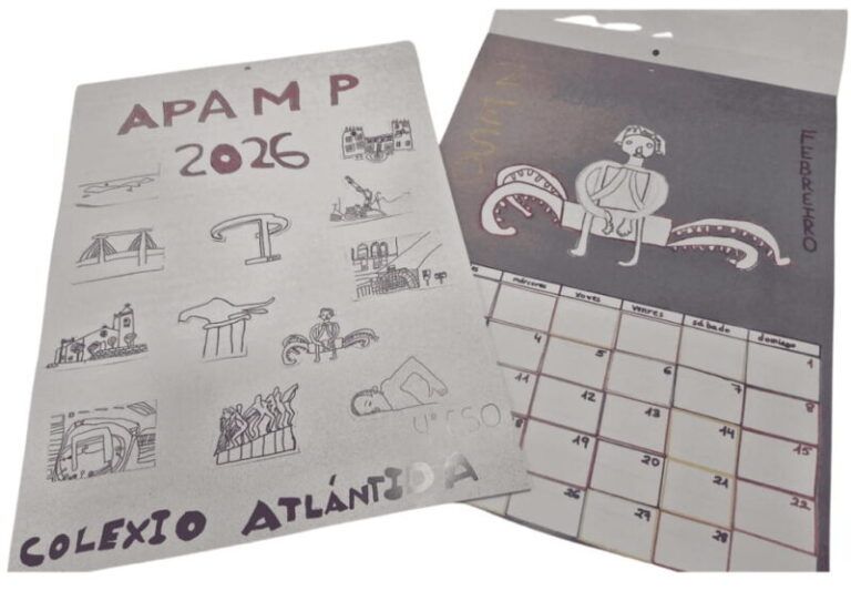 APAMP y el Colegio Atlántida presentan su calendario solidario 2026