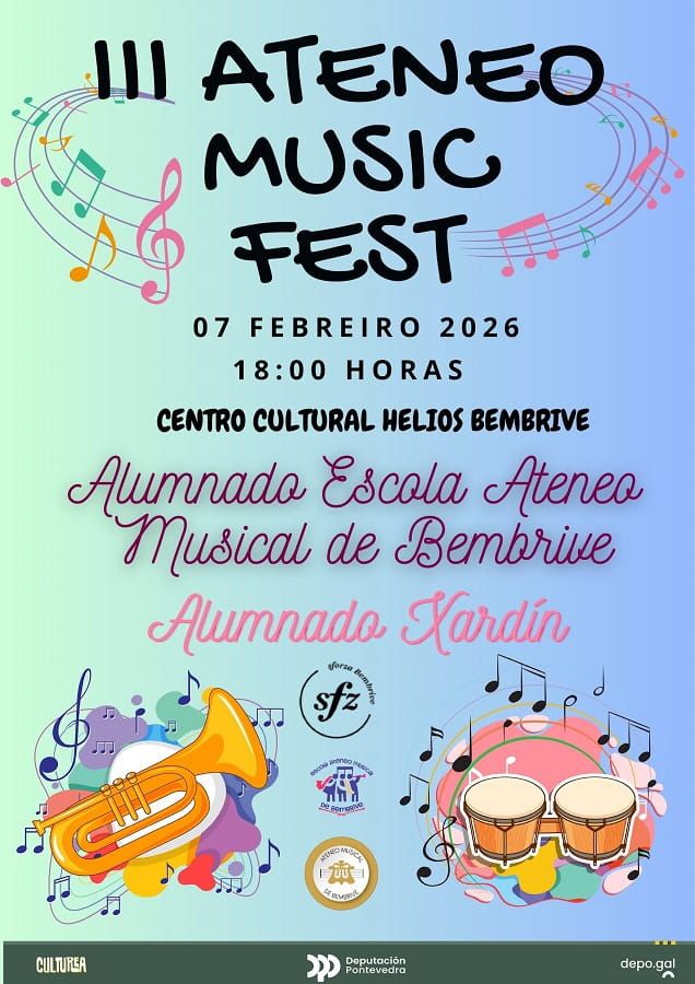 El Centro Cultural Helios acogerá el III Ateneo Music Fest de Bembrive