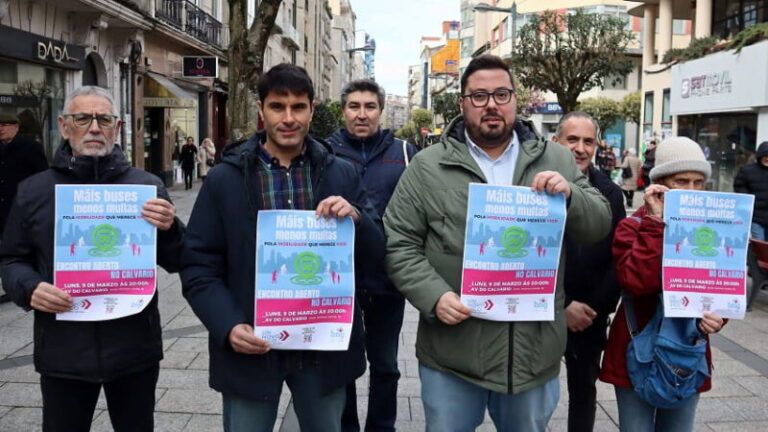 El BNG propone 10 medidas para cambiar la movilidad en Vigo con la campaña Más buses menos multas