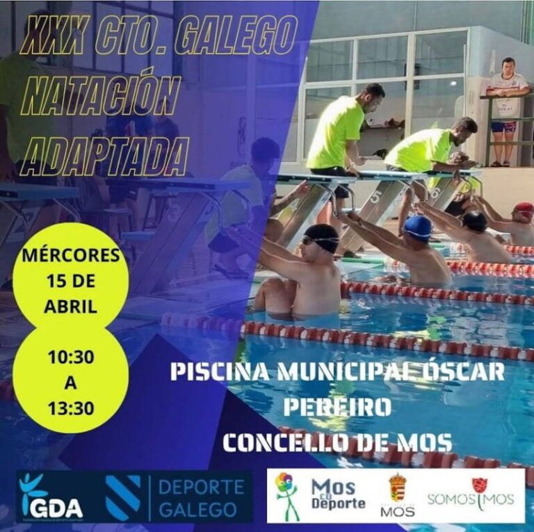 Mos acoge el Campeonato Gallego de Natación Adaptada con once clubes y más de 180 deportistas