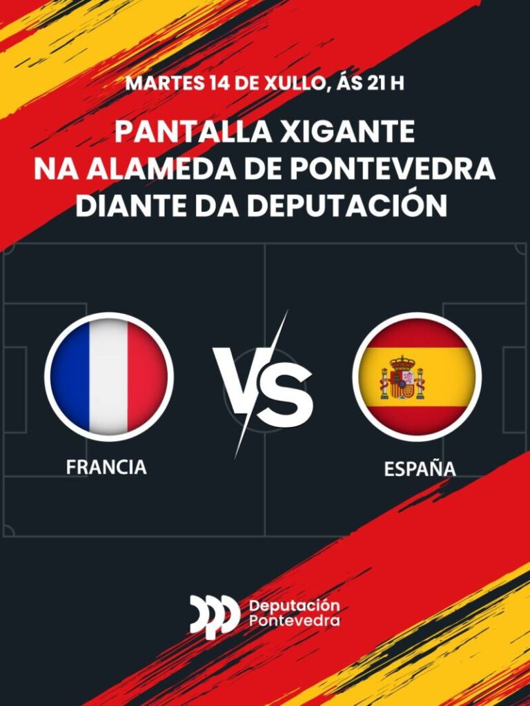 La Deputación instalará una pantalla gigante en la Alameda de Pontevedra para seguir el España-Francia del Mundial