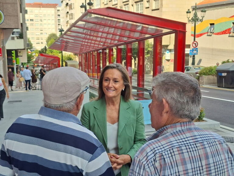 Luisa Sánchez reivindica la inversión de 1,9 millones de la Diputación en la renovada calle Pintor Colmeiro