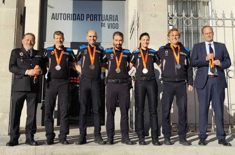 La Policía Portuaria de Vigo vuelve de los Juegos Europeos con una lluvia de medallas