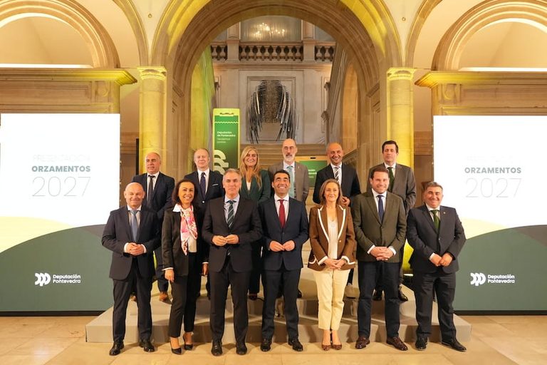 La Diputación de Pontevedra presenta un presupuesto de 261,8 millones para 2027, casi un 10 % más que este año